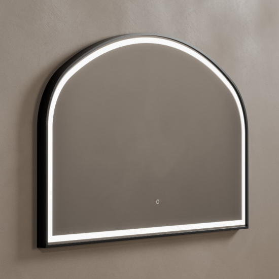 Origins Living Lomax Light Overmantle Arch 120 Black - 120x75cm LML-01R127-BK from Ebzone Mirrors Origins Living Brooklyn Mirror 75 Brushed Bronze - 75x90 B008158
