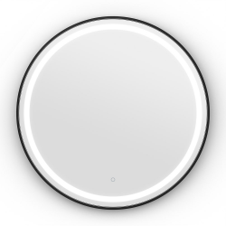 Origins Living Lomax Light Round Mirror 70cm Black LML-01D070-BK