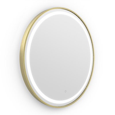 Origins Living Lomax Light Round Mirror 70cm Brushed Brass LML-01D070-BB