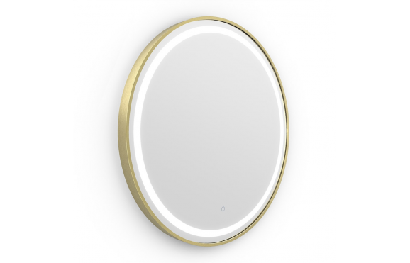 Origins Living Lomax Light Round Mirror 70cm Brushed Brass LML-01D070-BB Origins Living Lomax Light Round Mirror 70cm Brushed Brass LML-01D070-BB