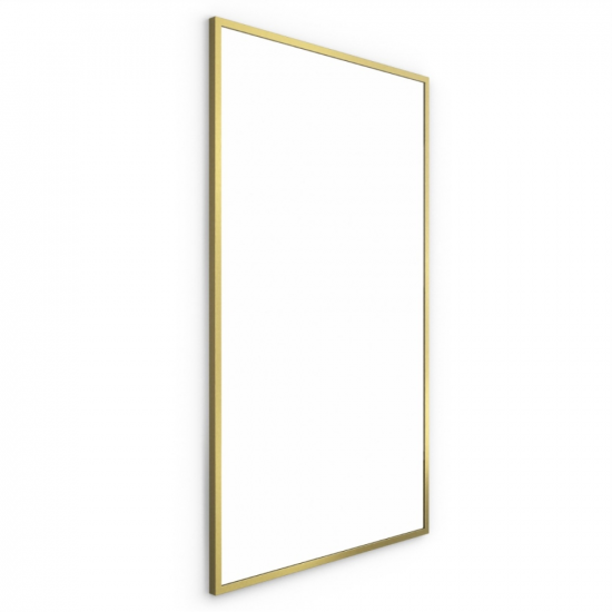 Origins Living Docklands Rectangular Mirror 120 Brushed Brass - 120x70cm B375707 from Ebzone Showering Square Concealed Valve Head & Arm Shower Pack - Brushed Brass AEGO5184