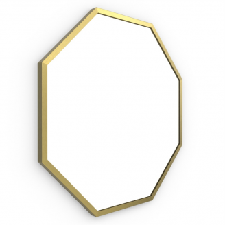 Origins Living Docklands Octagon Mirror 60cm Brushed Brass DKL-00T060-BB from Ebzone Toilets & Frames Cantro Rimless Wall Hung WC & Soft Close Seat CRM5159