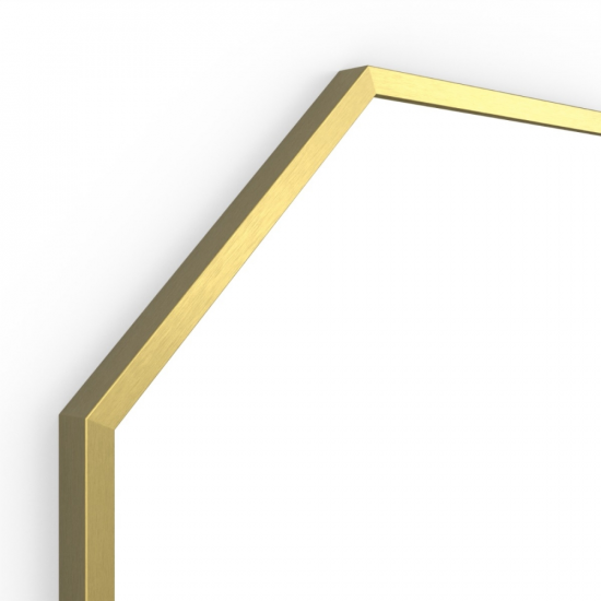 Origins Living Docklands Octagon Mirror 60cm Brushed Brass DKL-00T060-BB from Ebzone Toilets & Frames Cantro Rimless Wall Hung WC & Soft Close Seat CRM5159