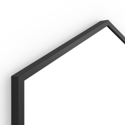 Origins Living Docklands Hexagonal Mirror Black - 50x75cm B375516