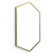 Origins Living Docklands Hexagonal Mirror Brushed Brass - 50x75cm B375509