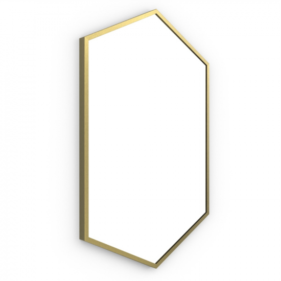 Dockland Capsule and Arched Mirrors B375509 Origins Living Docklands Hexagonal Mirror Brushed Brass - 50x75cm B375509 Walkin Panels Ronix 900mm Wetroom Side Panel & Arm - Brushed Brass ROL5116