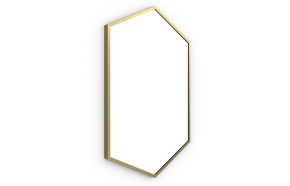 Origins Living Docklands Hexagonal Mirror Brushed Brass - 50x75cm B375509