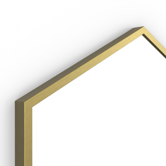Dockland Capsule and Arched Mirrors B375509 Origins Living Docklands Hexagonal Mirror Brushed Brass - 50x75cm B375509 Walkin Panels Ronix 900mm Wetroom Side Panel & Arm - Brushed Brass ROL5116
