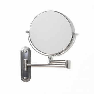 Origins Living Taylor Reversible 5x Magnifying Wall Mirror - Brushed Nickel TYL-007520-BN from Ebzone Mirrors Origins Living Newington Rectangular Mirror 60 Brushed Brass - 60x80cm NWG-001068-BB