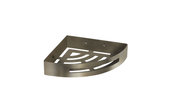 Origins Living Nerva Corner Shower Basket - Brushed Stainless Steel 2479-38