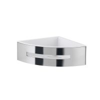 Origins Living Poseidon Corner Basket - Chrome/White 7780-23 Origins Living Poseidon Corner Basket - Chrome/White 7780-23