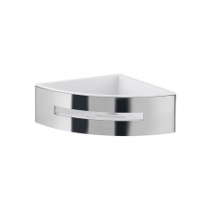 Origins Living Poseidon Corner Basket - Chrome/White 7780-23 Origins Living Poseidon Corner Basket - Chrome/White 7780-23