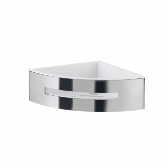 Origins Living Poseidon Corner Basket - Chrome/White 7780-23 from Ebzone Origins Living Tecno Project Bathroom Accessories Origins Living Tecno Project Soap Dish - Black 166268