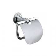 Origins Living Genoa Toilet Roll Holder with Flap - Chrome 107698