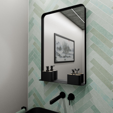 Origins Living City Mirror with Shelf 50 Black - 50x75cm CTY-002057-BK Origins Living City Mirror with Shelf 50 Black - 50x75cm CTY-002057-BK