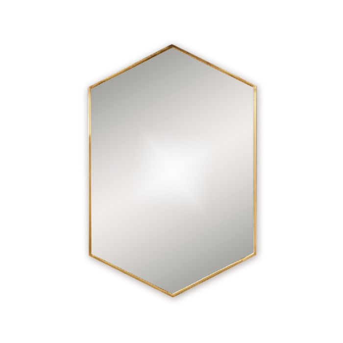 Origins Living Docklands Hexagonal Mirror Brushed Brass - 50x75cm B375509 Origins Living Docklands Hexagonal Mirror Brushed Brass - 50x75cm B375509