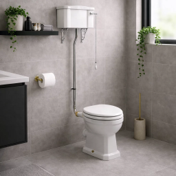 High Level Cistern  Flush Pipe Kit  Pan & Seat