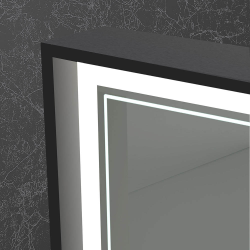 Origins Living Astoria Mirror 140 Black - 140x70cm B008370