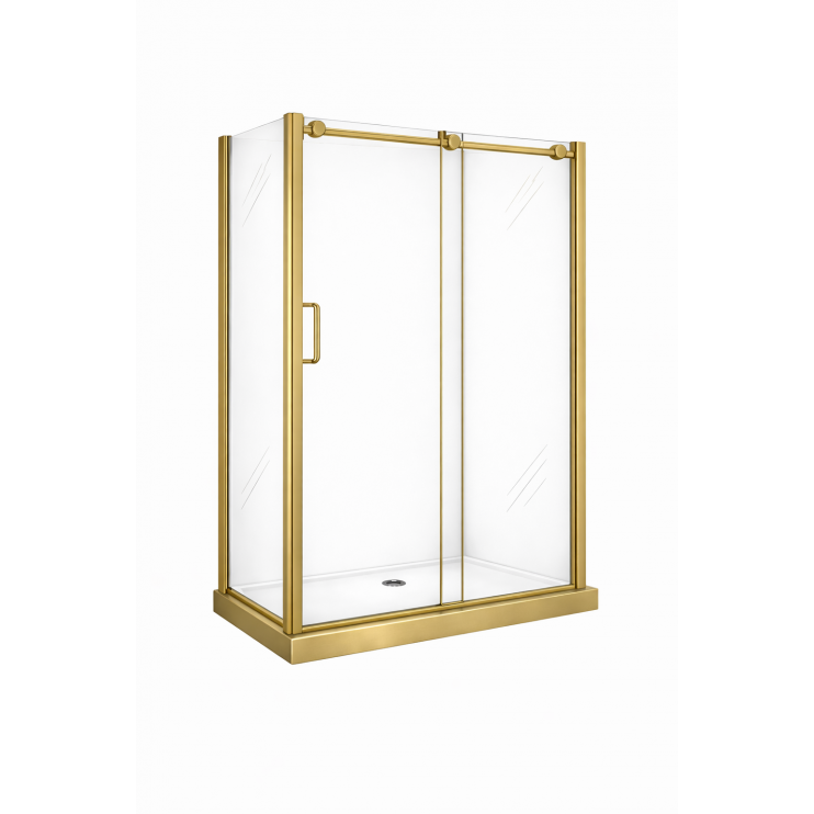 Sliding Shower Doors Brushed Brass