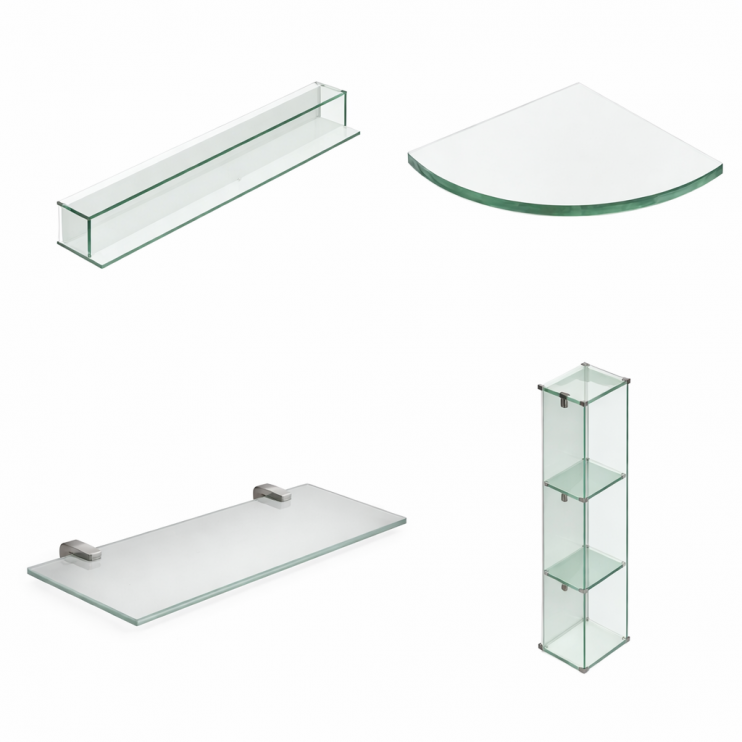Bathroom Glass Shelving and Boxing