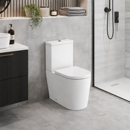 Cilantro Rimless Close Coupled Fully Shrouded WC & Soft Close Seat