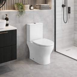 Lily Rimless Short Projection Close Coupled Fully Shrouded WC & Soft Close Seat