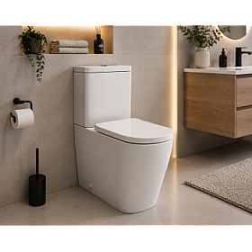 Tilia Rimless Close Coupled Fully Shrouded Short Projection WC & Soft Close Seat
