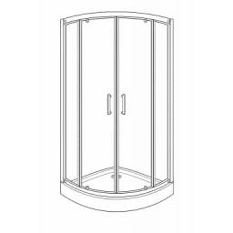 Classix 900mm x 6mm Glass 2 Door Easy-Fit Quadrant & 45mm Tray Pack - Chrome