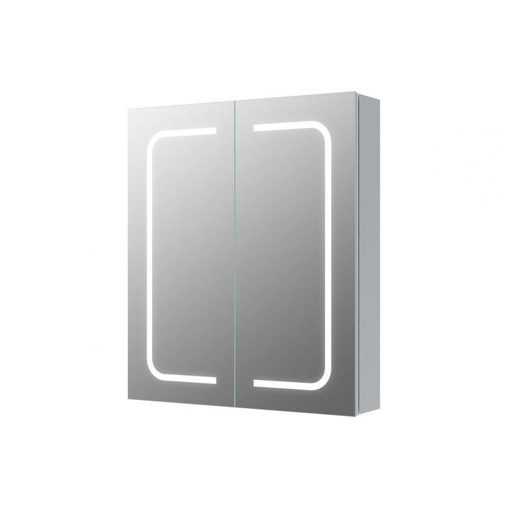 Illuminated Bathroom Wall Cabinets DIMS0116 Rika 600mm 2 Door Front-Lit LED Mirror Cabinet