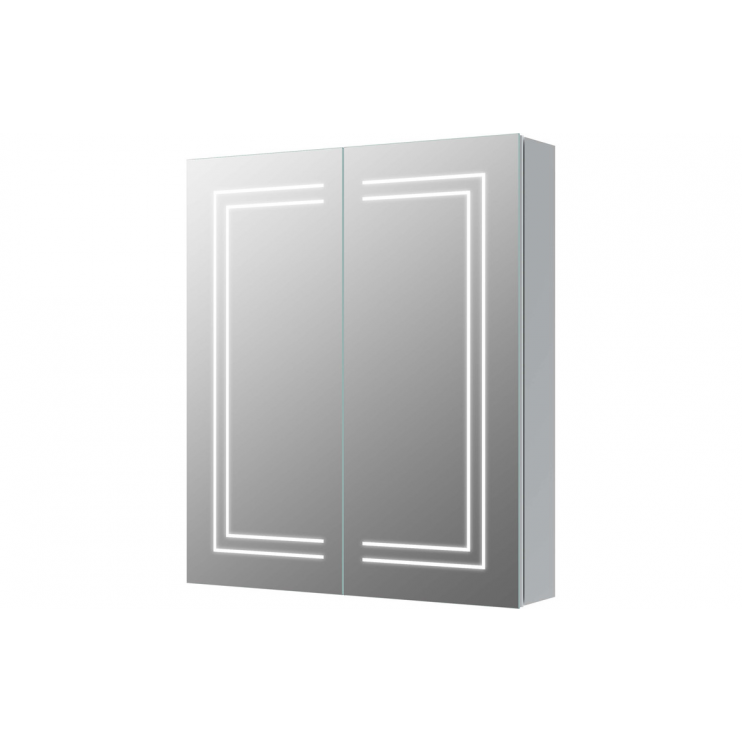 Illuminated Bathroom Wall Cabinets DIMS0120 Suki 600mm 2 Door Front-Lit LED Mirror Cabinet