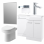 Venosa 1000mm Furniture & BTW WC Pack - White Gloss (RH)