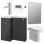 Venosa 900mm Furniture & BTW WC Pack - Anthracite Gloss (LH)