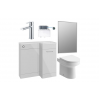 Venosa 900mm Furniture & BTW WC Pack - Grey Gloss (RH)