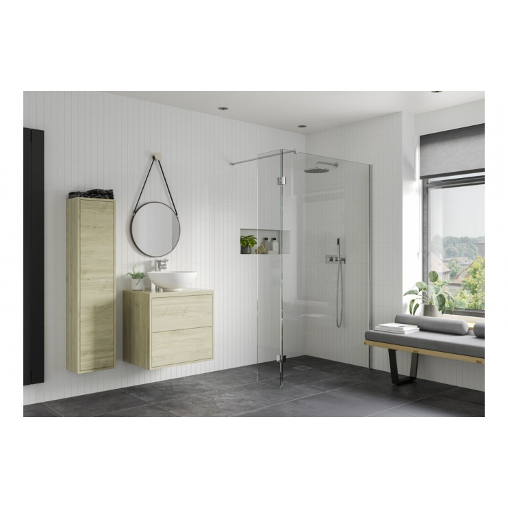 Iconix Optional 1950x300x8mm Rotatable Wetroom Panel (Full Hinge) - Chrome Iconix Optional 1950x300x8mm Rotatable Wetroom Panel (Full Hinge) - Chrome
