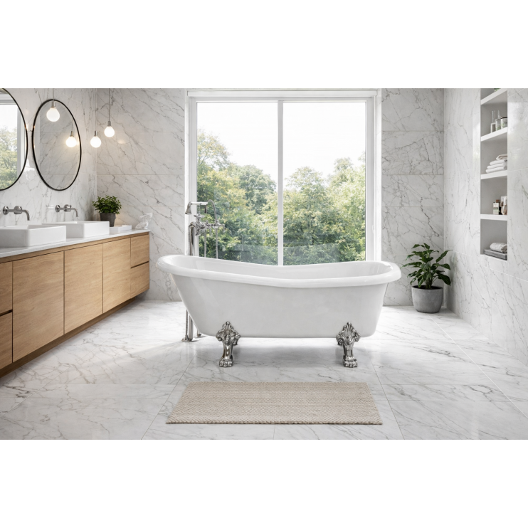Bayswater Freestanding 1530x670x760mm 2TH Bath w/Feet Bayswater Freestanding 1530x670x760mm 2TH Bath w/Feet