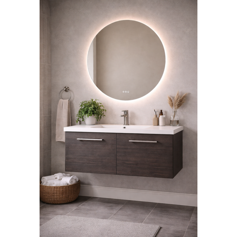 Origins Living Claris Round Mirror 80cm CLR-01D080-03 Illuminated Bathroom Mirror