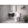Cosmos 500mm Basin Unit & Rimless Close Coupled WC Pack - Matt Black