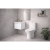 Cosmos 500mm Basin Unit & Rimless Close Coupled WC Pack - Matt White