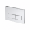 Rectangle Push Button Flushplate - Chrome