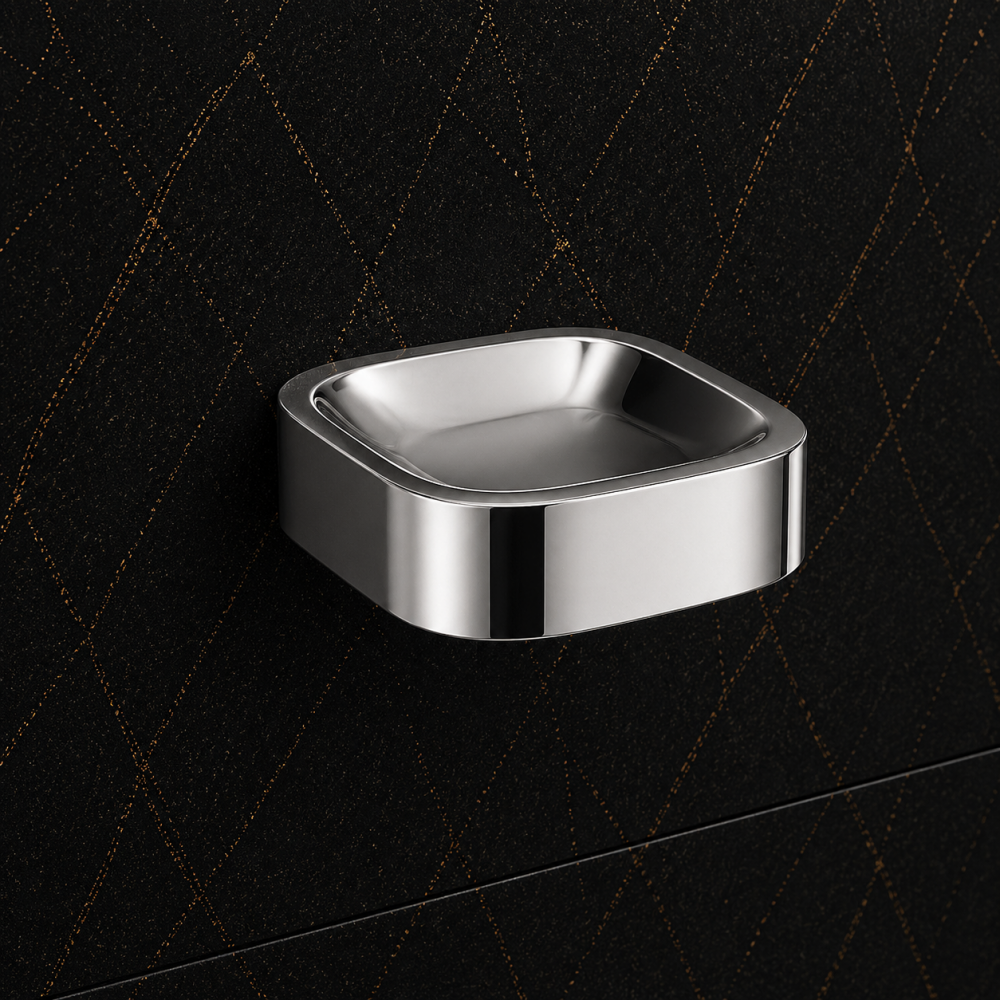 Outline Chrome Bathroom Wall Accessories 3212-13 Origins Living Outline Metal Soap Dish - Chrome 3212-13 Bathroom Wall Accessories