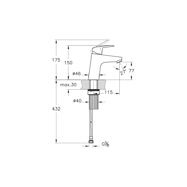 VitrA Flow Round Basin Mixer - Chrome VitrA Flow Round Basin Mixer - Chrome