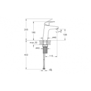 VitrA Flow Round Large Basin Mixer - Chrome