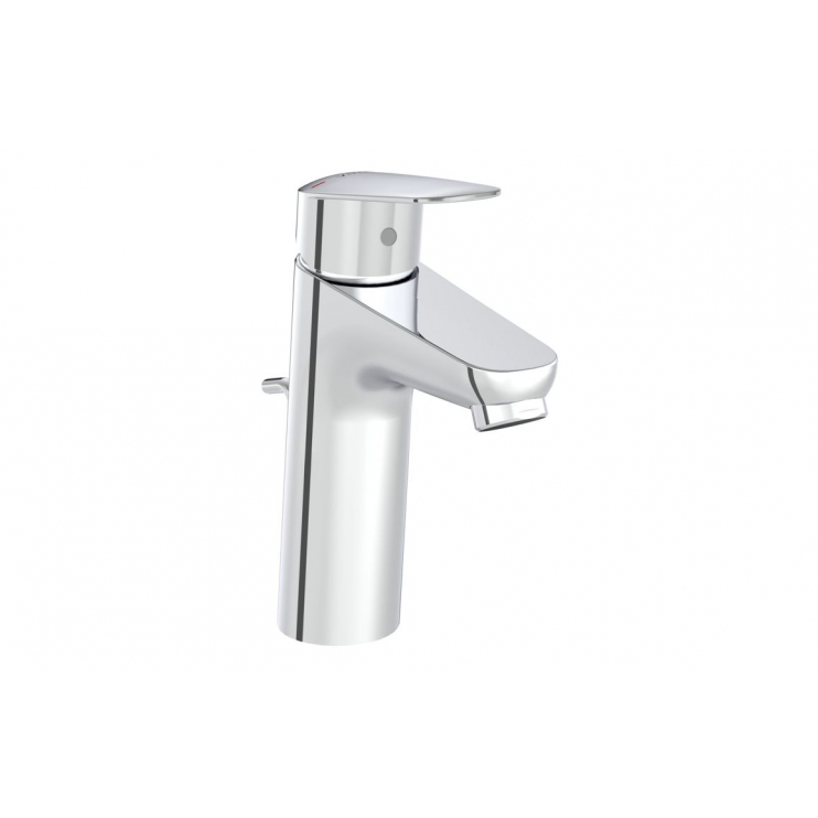 VitrA Flow Round Large Basin Mixer w/Waste Lever - Chrome