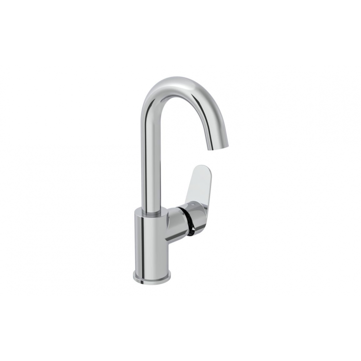 VitrA Flow Round Swivel Basin Mixer - Chrome