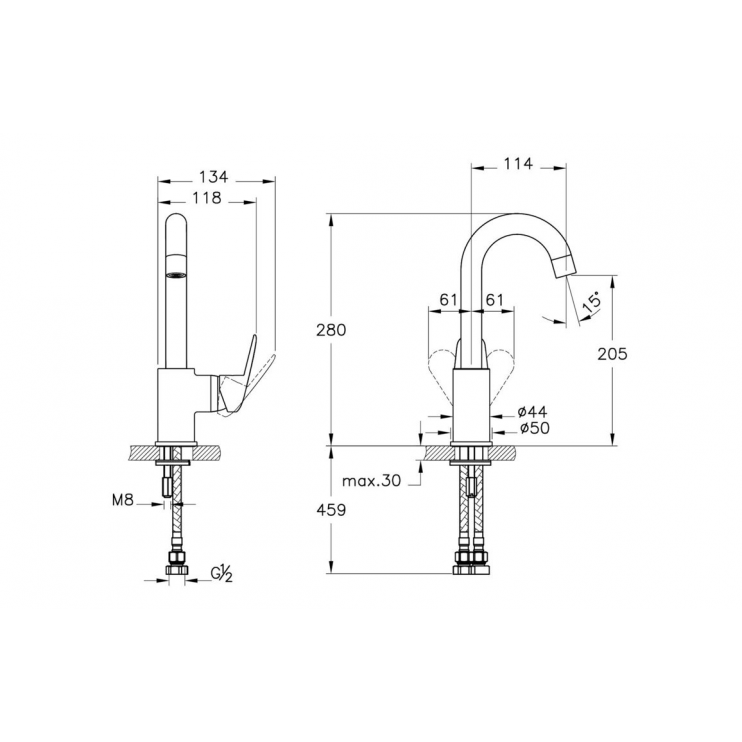 VitrA Flow Round Swivel Basin Mixer - Chrome VitrA Flow Round Swivel Basin Mixer - Chrome