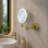Hoshi Round LED Cosmetic Mirror - Brushed Brass