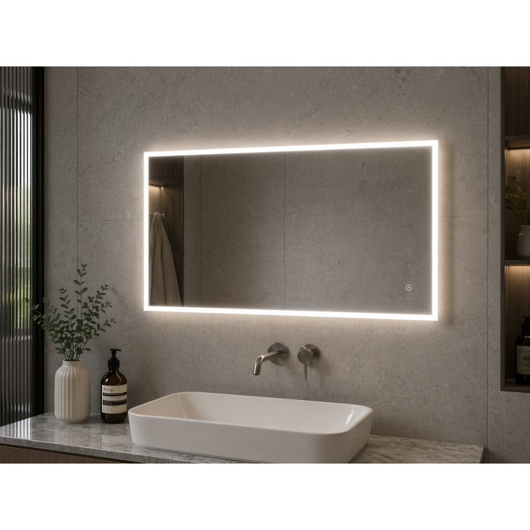 Solana 600x1200mm Rectangle Edge-Lit LED Mirror