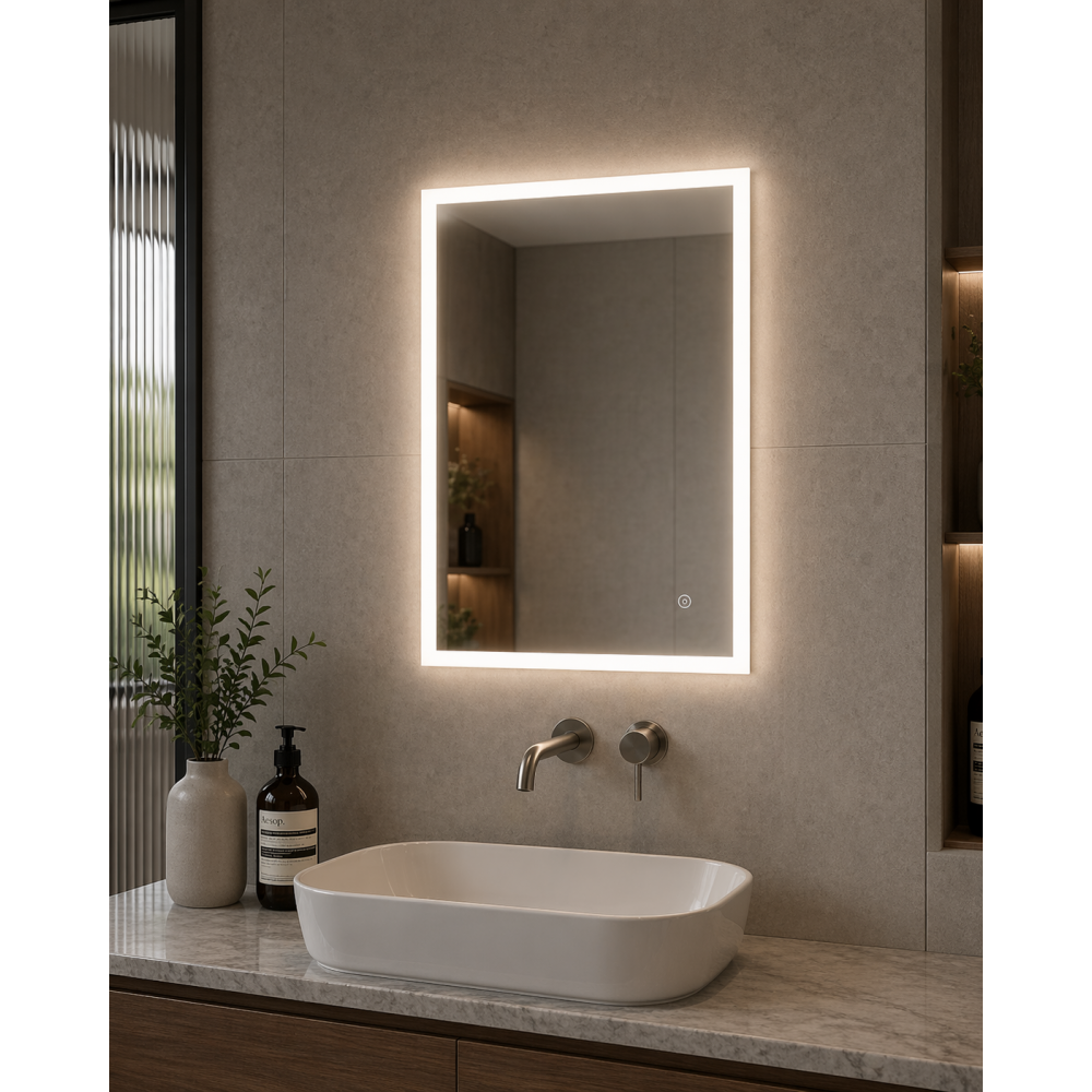 Solana 600x800mm Rectangle Edge-Lit LED Mirror