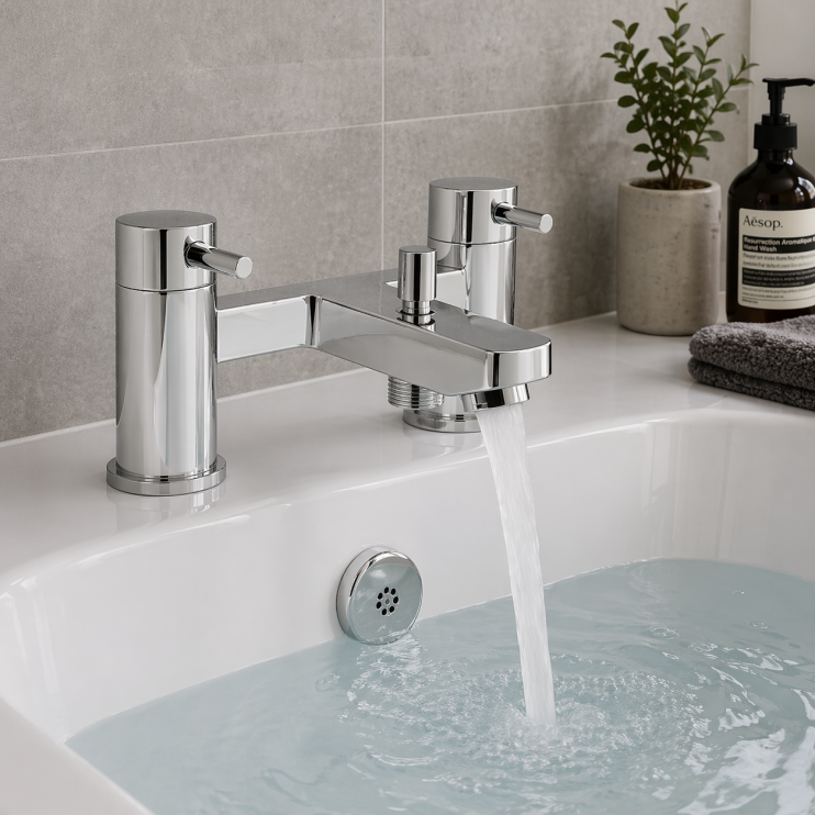 Toulon Bath/Shower Mixer - Chrome Bathroom Taps