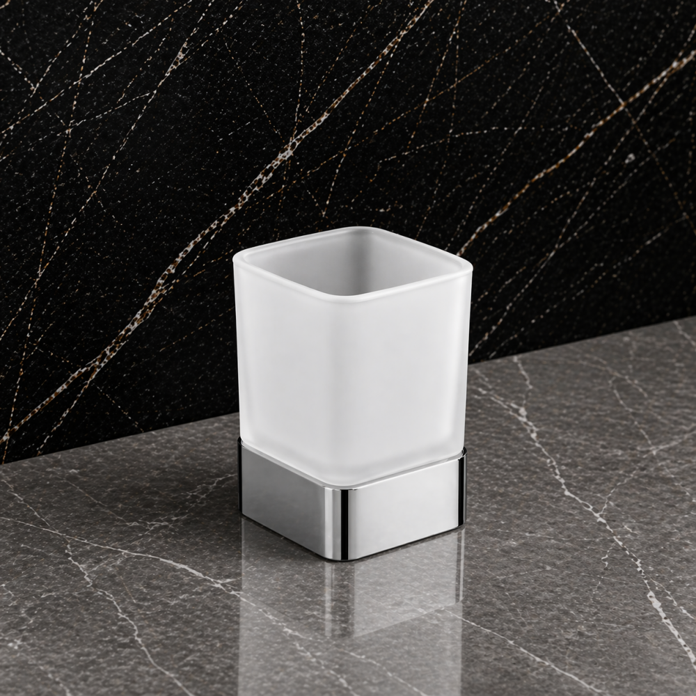 Wall mounted Bathroom Accessories Origin Living Eros Toilet Roll Holder with Flap - Black 2325-14